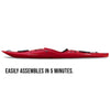 PAKAYAK Bluefin 142 The Ultimate Paking Kayak Nesting Ultra Portable Pro Kayak (Chili)