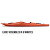 PAKAYAK Bluefin 142 The Ultimate Paking Kayak Nesting Ultra Portable Pro Kayak (Habanero)