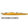 PAKAYAK Bluefin 142 The Ultimate Paking Kayak Nesting Ultra Portable Pro Kayak (Sunshine)